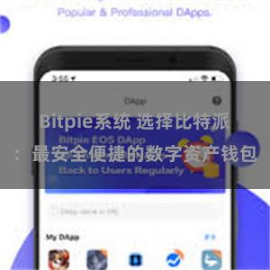 Bitpie系统 选择比特派：最安全便捷的数字资产钱包