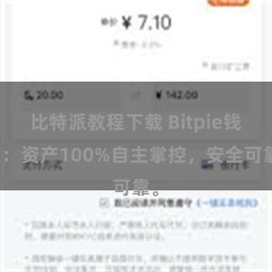 比特派教程下载 Bitpie钱包：资产100%自主掌控，安全可靠。