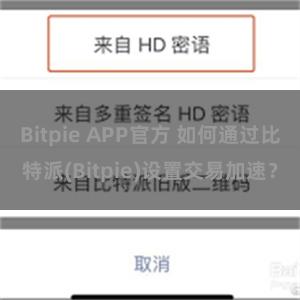 Bitpie APP官方 如何通过比特派(Bitpie)设置交易加速？