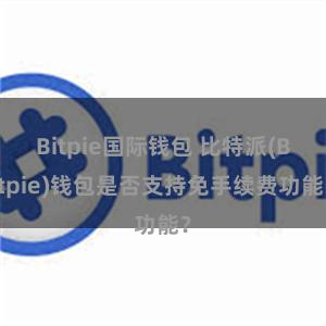 Bitpie国际钱包 比特派(Bitpie)钱包是否支持免手续费功能？