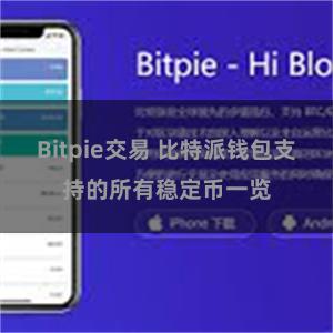 Bitpie交易 比特派钱包支持的所有稳定币一览