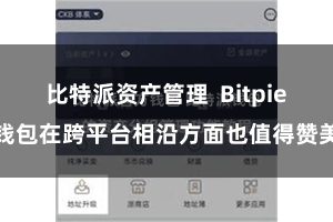 比特派资产管理  Bitpie钱包在跨平台相沿方面也值得赞美
