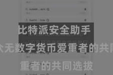 比特派安全助手  恰是众无数字货币爱重者的共同选拔